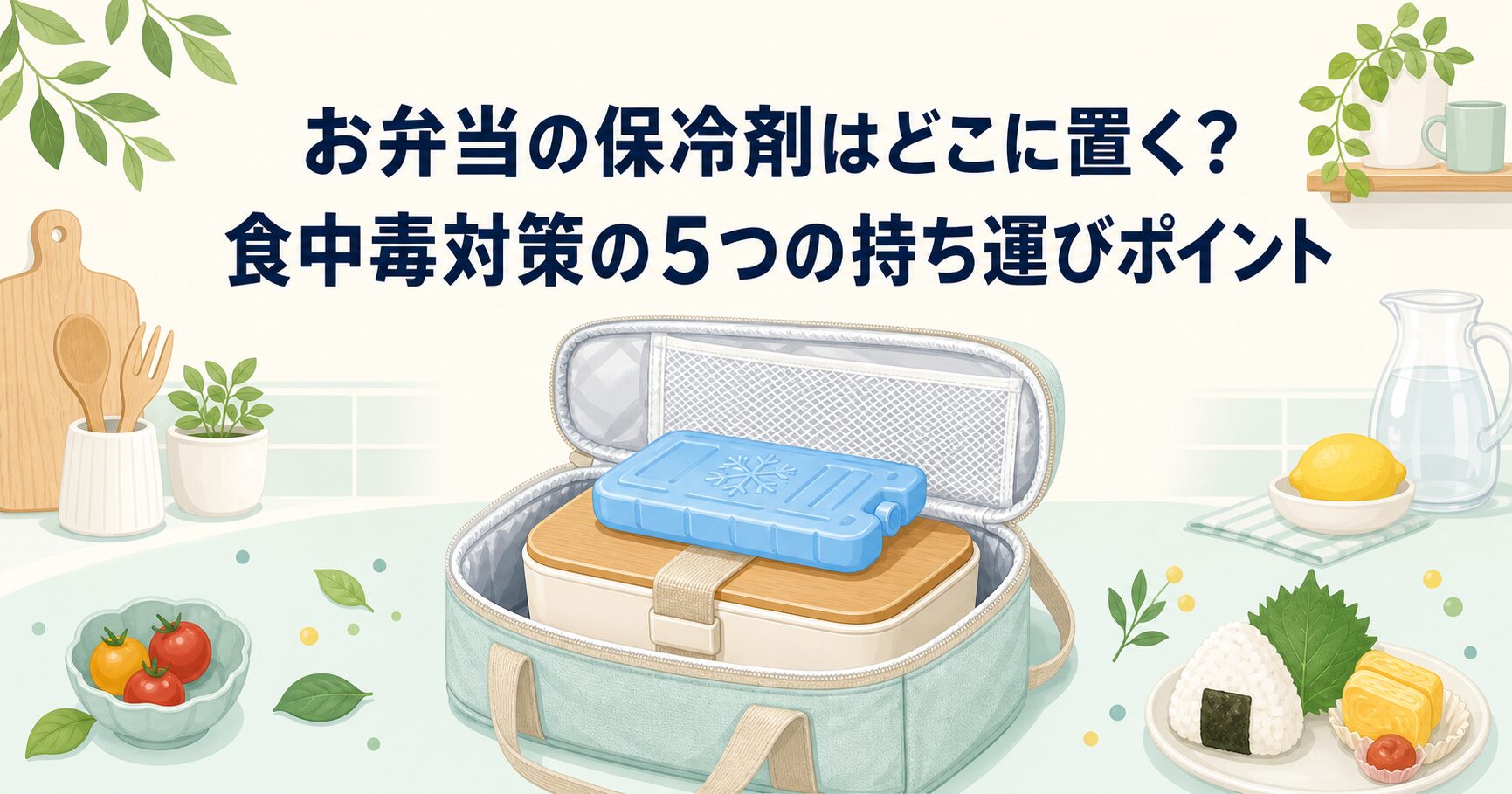 お弁当の保冷剤はどこに置く？食中毒対策の5つの持ち運びポイント